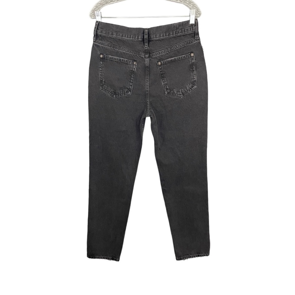 Free People The Lasso Jean Distressed Washed Black Straight Leg NWT - Picture 3 of 12